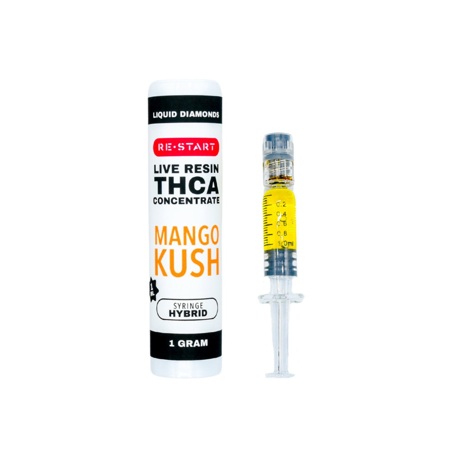 THCA Live Resin Dab Syringe (H) Mango Kush + Free Accessory / 1ml/1G (Reg. Price $45)